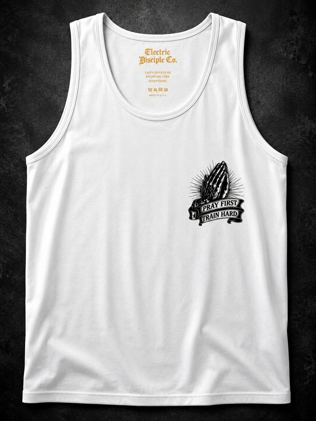 Pray First Train Hard Tank Top