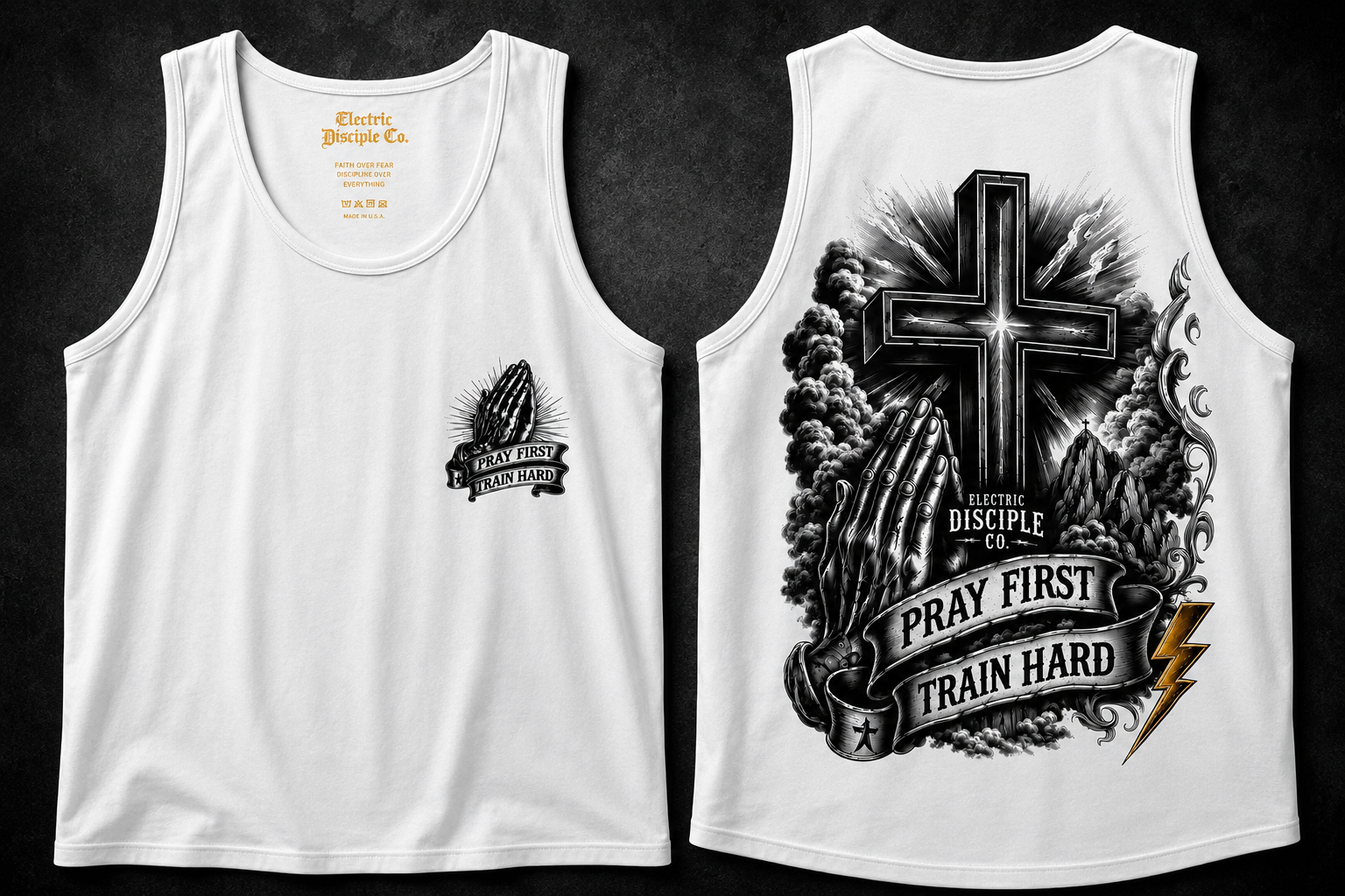 Pray First Train Hard Tank Top