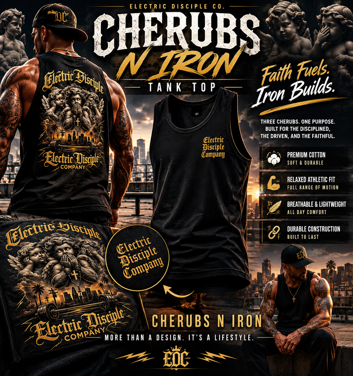 Cherubs N Iron Tank top